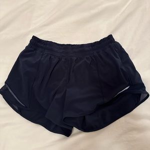 Lululemon Hotty Hot navy blue shorts